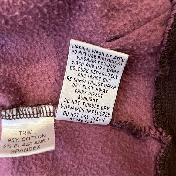 Boden Jacket Sz Large Zip Up Fabric Floral Pink Brown Center Pocket - Picture 8 of 8